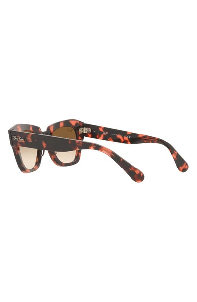 Shop Ray Ban State Street 52mm Sunglasses In Pink Havana/ Brown Gradient