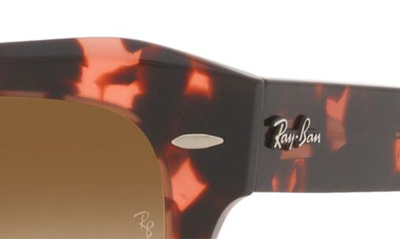 Shop Ray Ban State Street 52mm Sunglasses In Pink Havana/ Brown Gradient