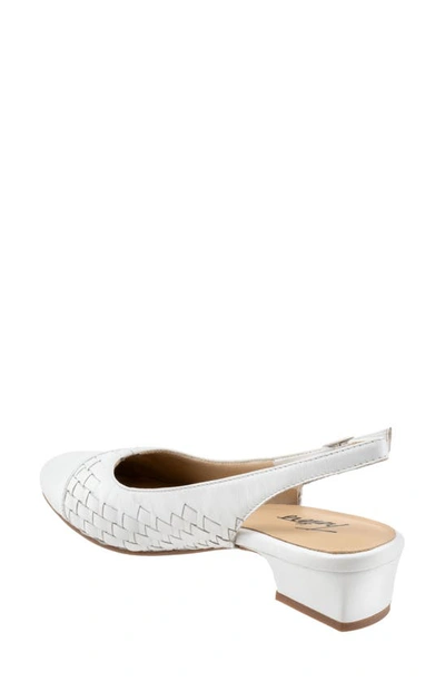 Trotters Dea Woven Slingback Pump In White