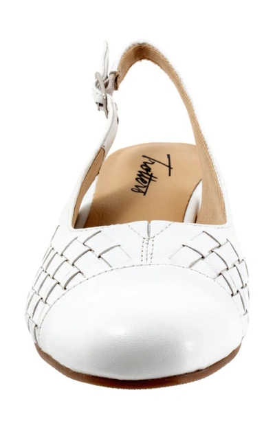 Trotters Dea Woven Slingback Pump In White