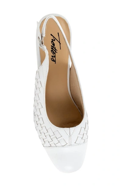 Shop Trotters Dea Woven Slingback Pump In White