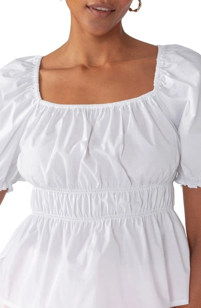 Shop Sanctuary Lace-up Back Peplum Top In White