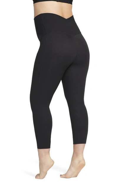 Nike Women's Zenvy (m) Gentle-support High-waisted 7/8 Leggings With Pockets (maternity) In Black