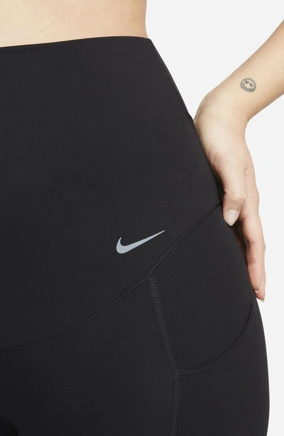 Shop Nike Zenvy Dri-fit High Waist 7/8 Maternity Leggings In Black