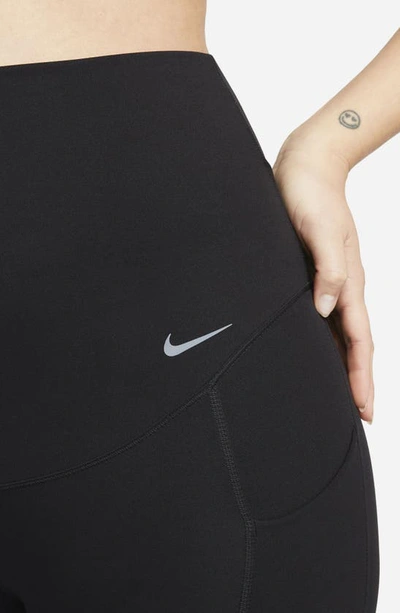 Nike Women's Zenvy (m) Gentle-support High-waisted 7/8 Leggings With Pockets (maternity) In Black