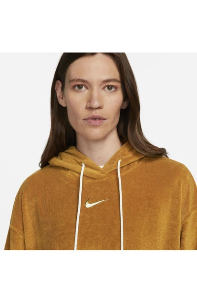 Shop Nike Sportswear Oversize Terry Hoodie In Desert Ochre/ Citron Tint