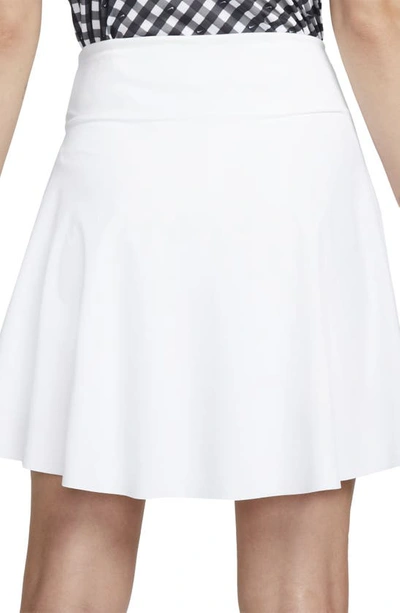 Shop Nike Dri-fit Advantage Golf Skirt In White/ Black