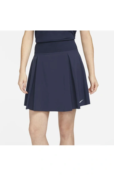 Shop Nike Dri-fit Advantage Golf Skirt In Obsidian/ White