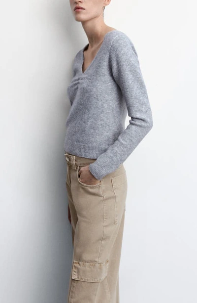 Mango Relaxed Straight Leg Cargo Jeans In Beige