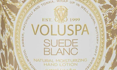 Shop Voluspa Moisturizing Hand Lotion, One Size oz In Suede Blanc