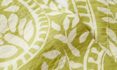 Shop Mango Paisley Floral Print Jumpsuit In Pastel Green