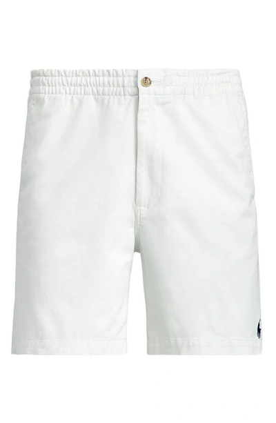 Shop Polo Ralph Lauren Prepster Stretch Cotton Twill Chino Shorts In Deck Wash White