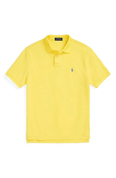 Shop Polo Ralph Lauren Cotton Piqué Polo In Lemon Crush