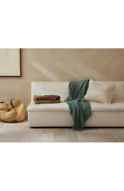 Coyuchi Topanga Organic Matelasse Blanket In Juniper