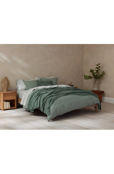 Coyuchi Topanga Organic Matelasse Blanket In Juniper