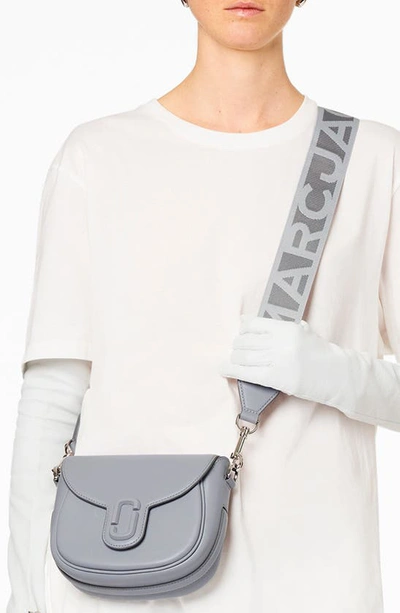 Shop Marc Jacobs The J Marc Small Saddle Bag In Wolf Grey