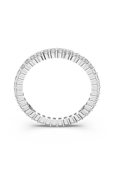 Swarovski Round Cut White Matrix Vittore Ring In Silver