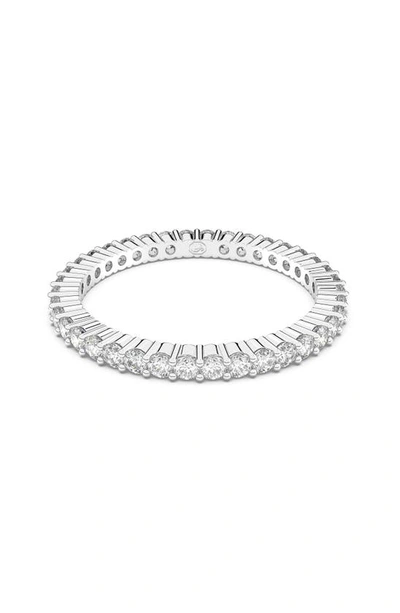 Shop Swarovski Vittore Eternity Ring In Silver