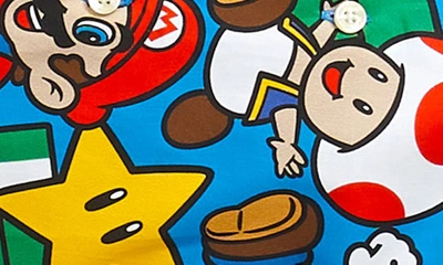 Shop Opposuits Kids' Super Mario Dress Shirt In Blue Misc