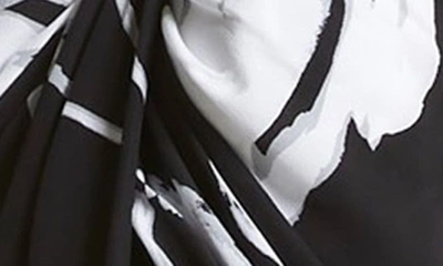 Shop Michael Kors Brushstroke Print Silk Crepe De Chine Dress In 111 Bold Brushstroke Optic