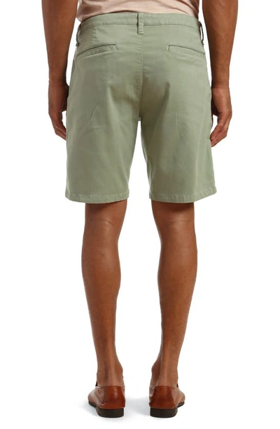 Shop 34 Heritage Nevada Flat Front Twill Shorts In Green Soft Touch