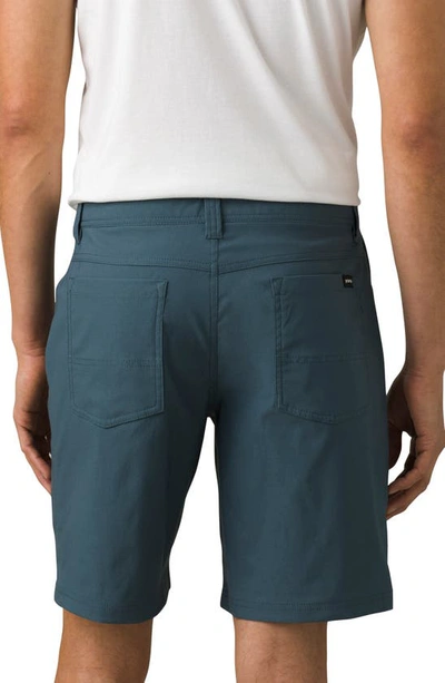 Shop Prana Brion Ii Stretch Shorts In Grey Blue