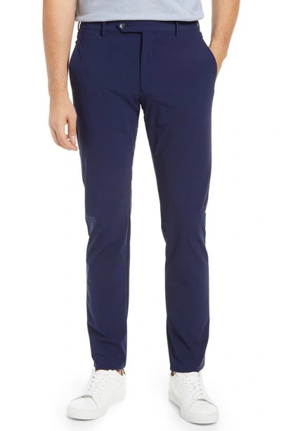 Shop Zanella Active Stretch Flat Front Pants In 411 Navy