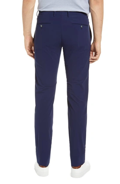 Shop Zanella Active Stretch Flat Front Pants In 411 Navy