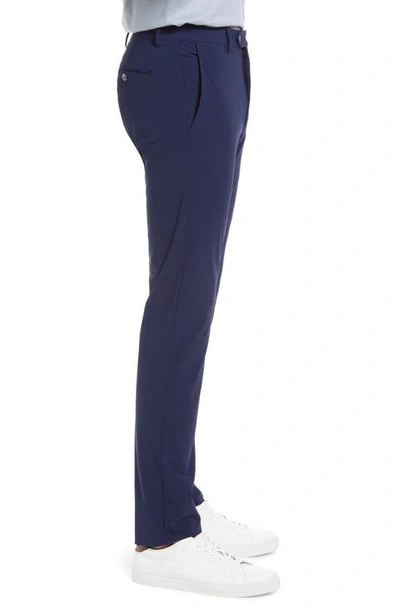 Shop Zanella Active Stretch Flat Front Pants In 411 Navy