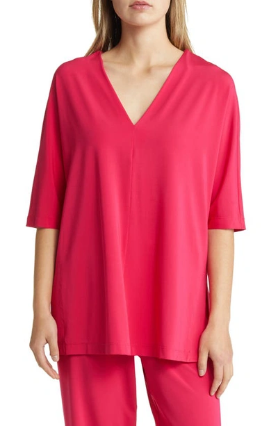 Shop Max Mara Fuchsia Jersey Tunic Top