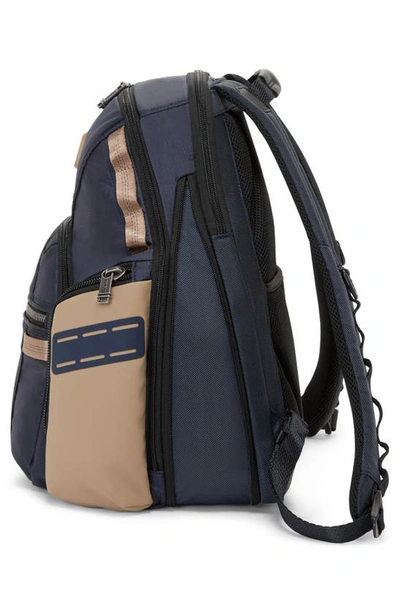 Shop Tumi Alpha Bravo Navigation Backpack In Midnight Navy/ Khaki