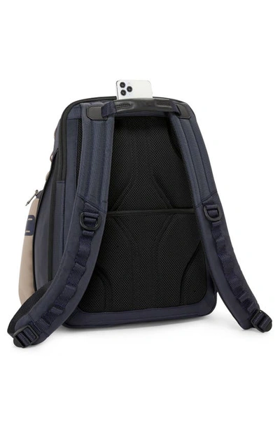 Shop Tumi Alpha Bravo Navigation Backpack In Midnight Navy/ Khaki