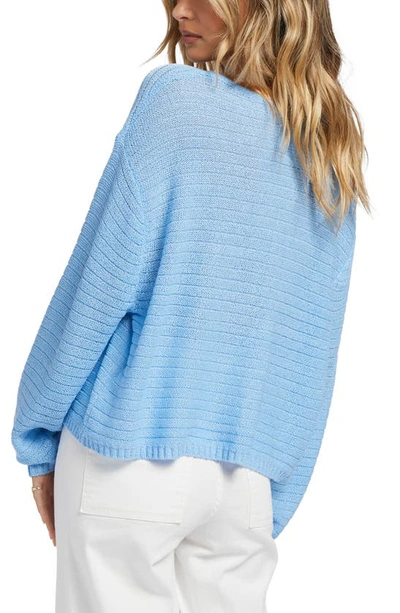 Shop Billabong Every Day Cotton Blend Sweater In Blue Daze