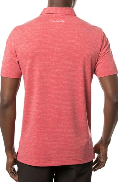 Travismathew The Heater Solid Short Sleeve Performance Polo In Heather Scooter