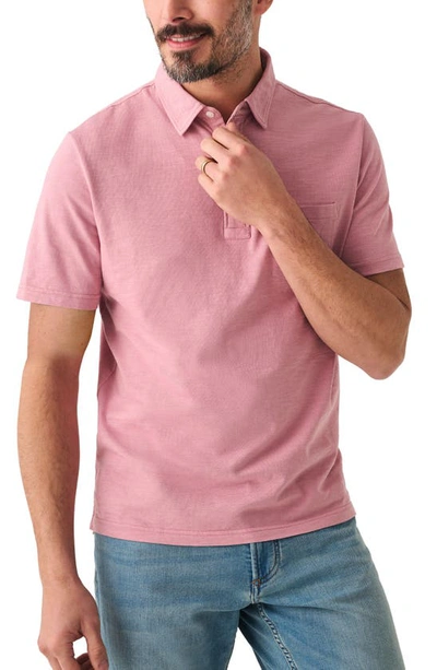 Shop Faherty Sunwash Organic Cotton Polo In Light Orchid