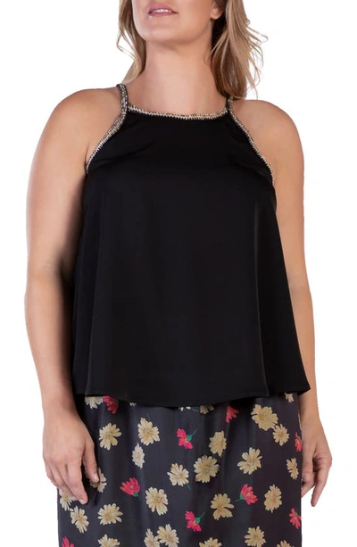 Shop S And P Metallic Trim Tank In Black