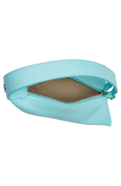 Shop Courrèges Baby Shark Leather Handbag In Turquoise