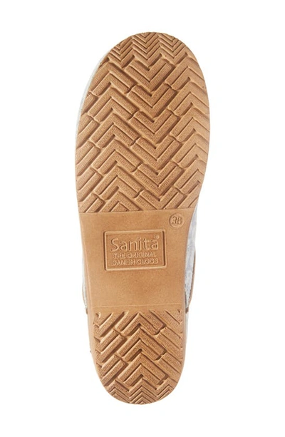 Sanita Viper Snake Embossed Clog In Light Grey