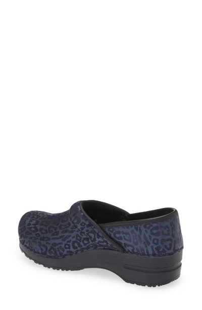 Sanita Pardus Leopard Print Clog In Navy