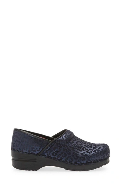 Shop Sanita Pardus Leopard Print Clog In Navy