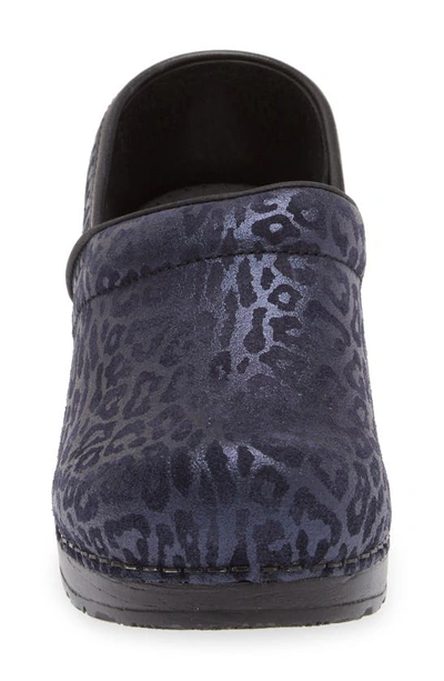 Shop Sanita Pardus Leopard Print Clog In Navy