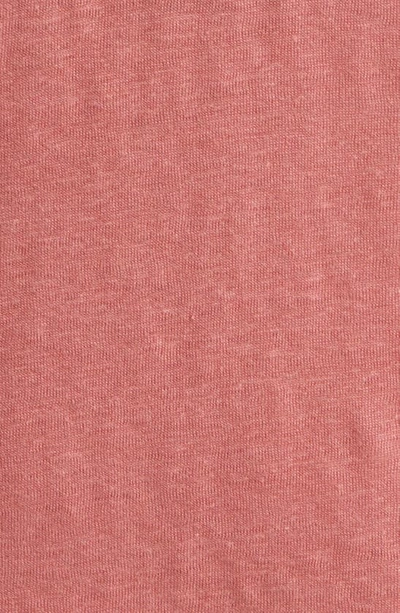 Shop Hugo Boss Tiburt Slub Linen T-shirt In Open Pink
