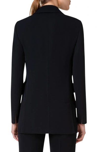 Akris Glenn Structured Cotton Double-face Blazer Jacket In Black