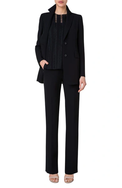 Akris Glenn Structured Cotton Double-face Blazer Jacket In Black