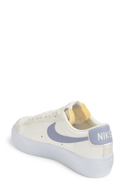 Shop Nike Blazer Low Platform Sneaker In Sail/ Indigo/ White