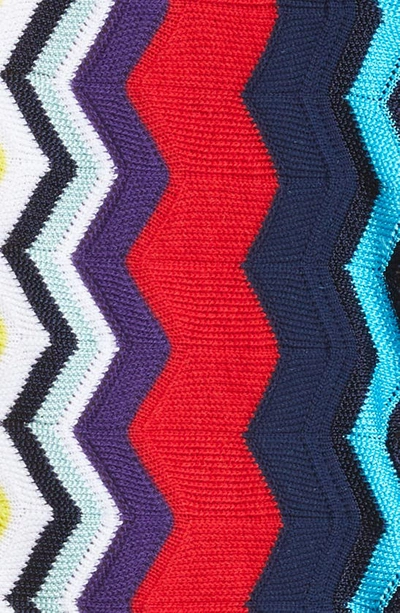Shop Missoni Zigzag Crewneck Sweater In White Multicolor