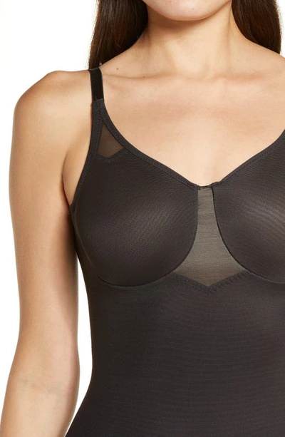 Miraclesuit Sexy Sheer Shaping Underwire Bodysuit In Black