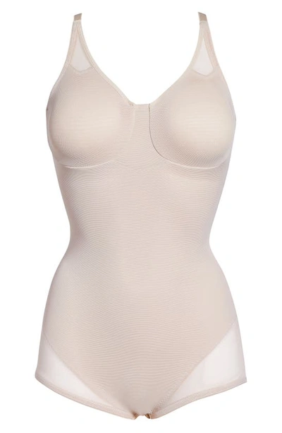 Shop Miraclesuit ® Sexy Sheer Shaping Underwire Bodysuit In Warm Beige
