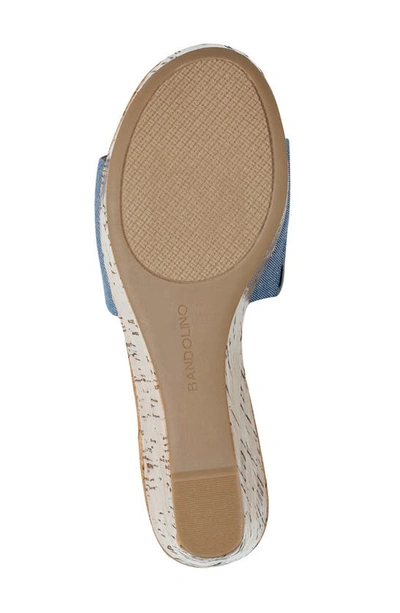 Shop Bandolino Kennie Platform Wedge Sandal In Medium Blue 420