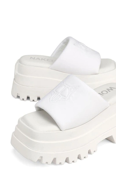 Shop Naked Wolfe Delicious Platform Slide Sandal In White